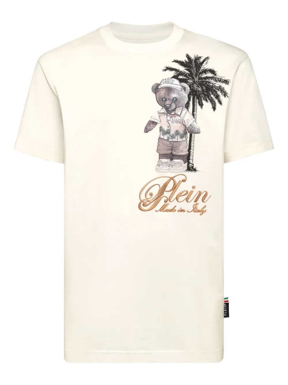 Philipp Plein T-shirt met geborduurd logo en teddybeerprint Wit