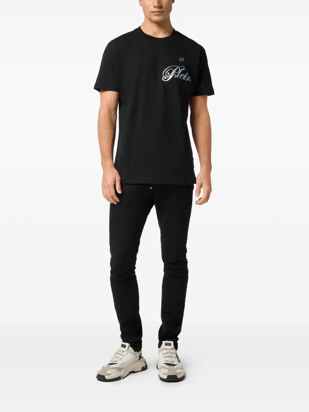 Philipp Plein T-shirt met doodskopprint - Zwart