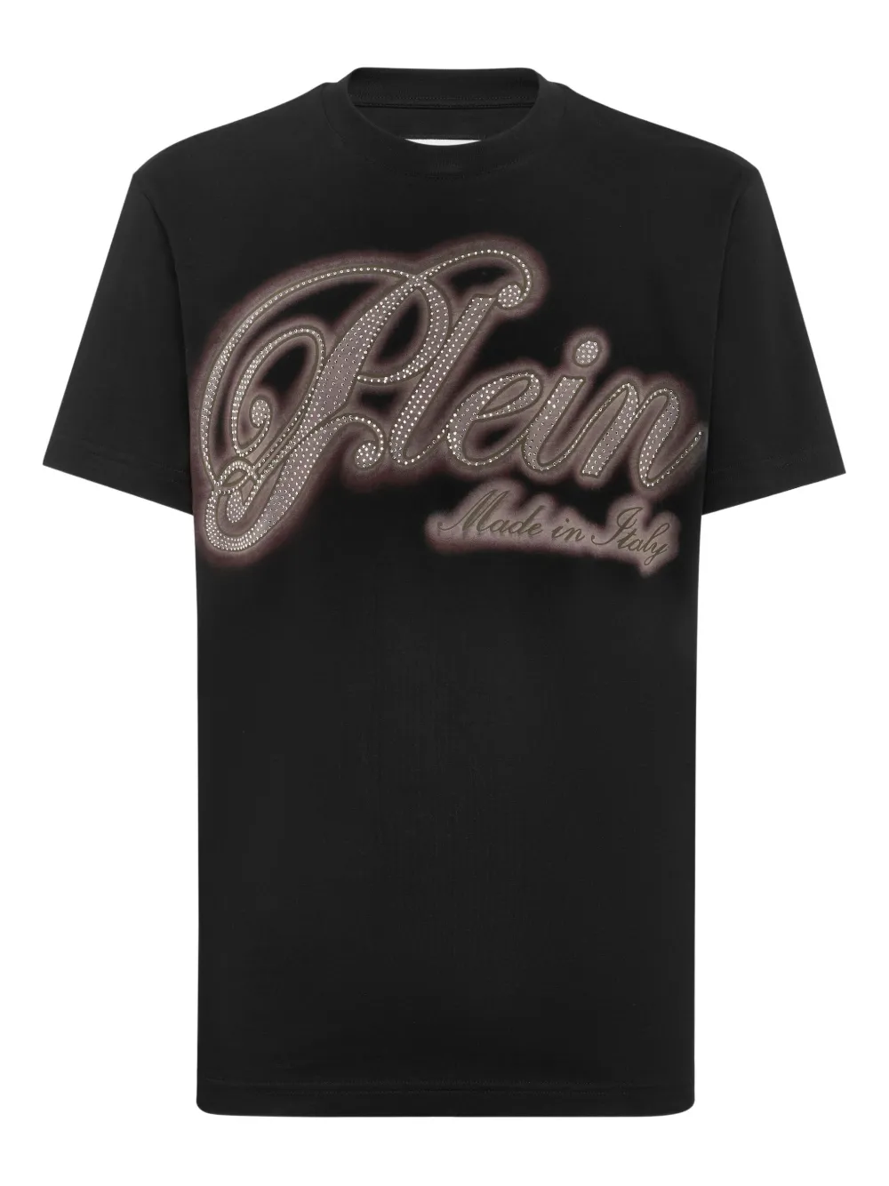 Philipp Plein T-shirt verfraaid met stras Zwart