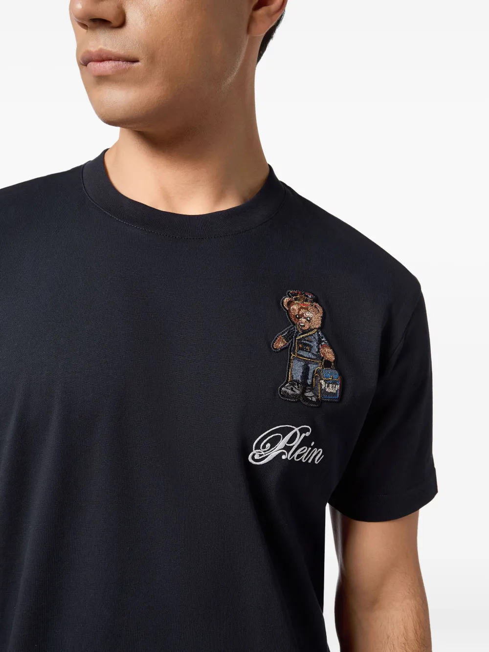 Philipp Plein T-shirt met teddybeer-borduurwerk Blauw