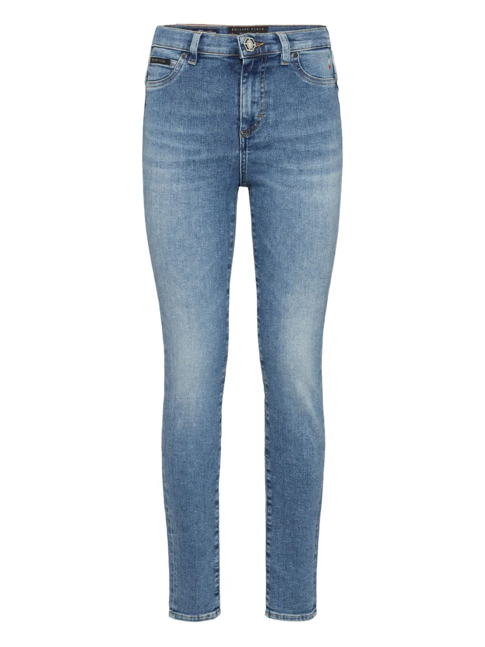 Philipp Plein Jeans met logoplakkaat Blauw