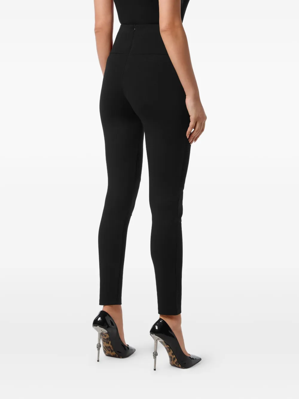 Philipp Plein Logo-detail Leggings In Black
