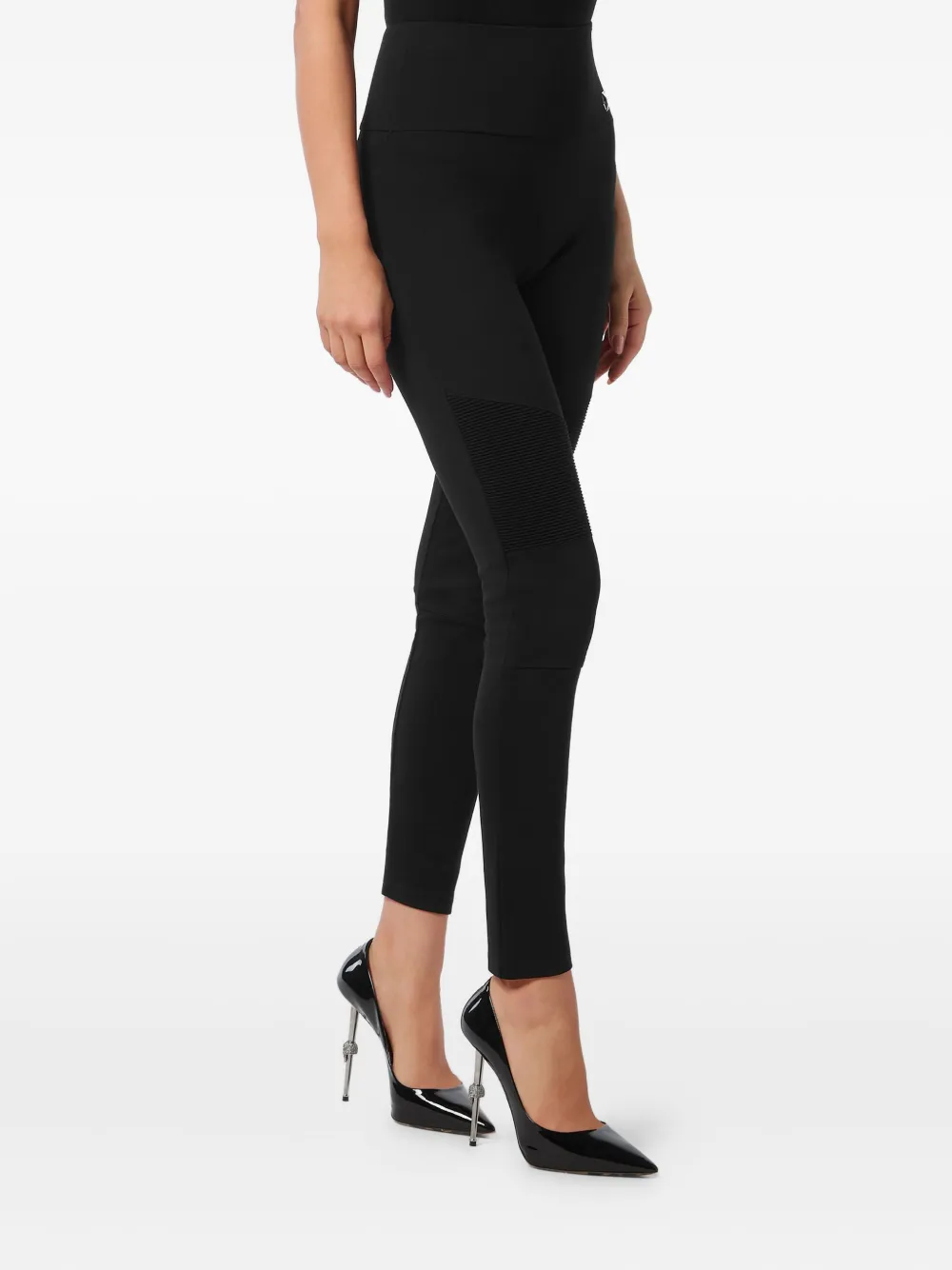 Philipp Plein logo-detail leggings - Zwart