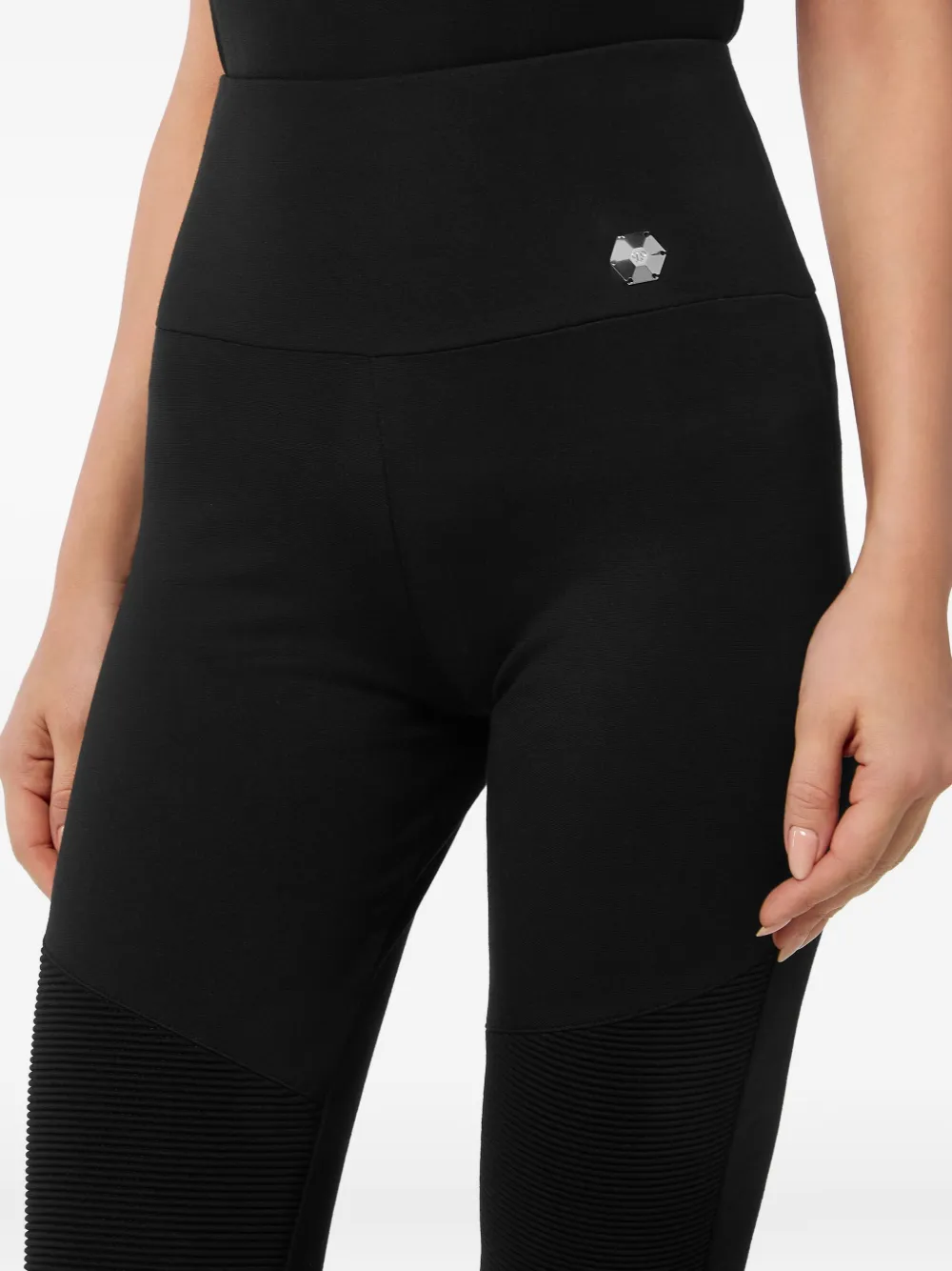 Philipp Plein Logo-detail Leggings In Black