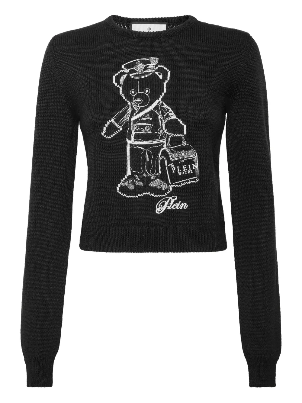 Philipp Plein Pullover mit Teddy-Stickerei - Schwarz