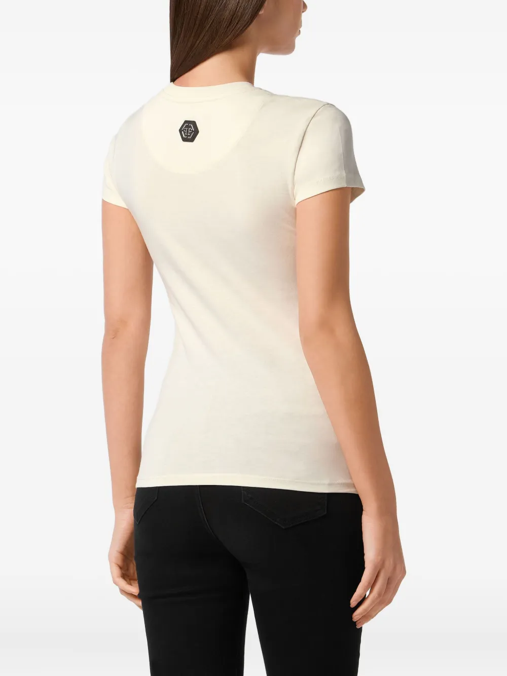 Philipp Plein Verfraaid T-shirt met teddyprint Beige