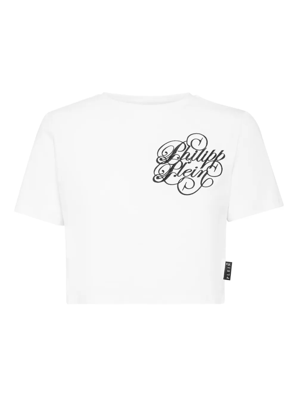 Philipp Plein logo-detail cropped t-shirt | White | Image 1
