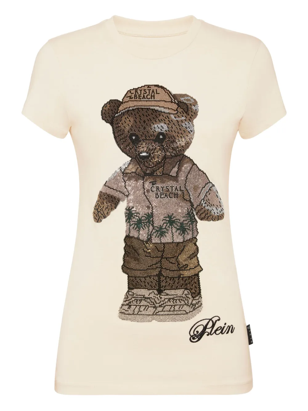 Philipp Plein T-shirt met teddybeer Beige