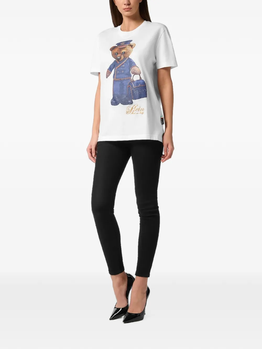 Philipp Plein T-shirt met teddybeerprint Wit