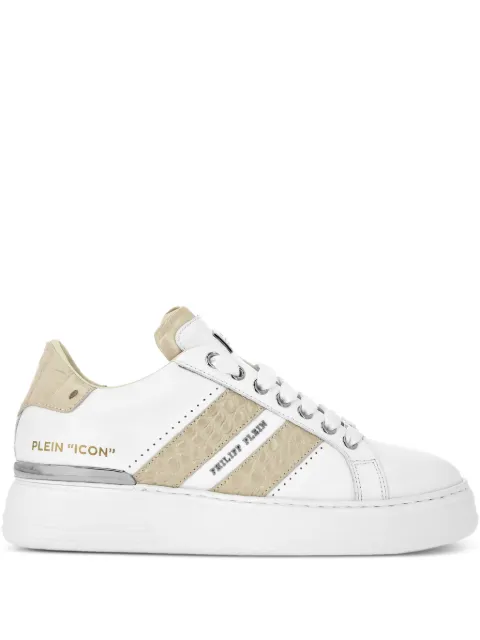 Philipp Plein baskets en cuir à plateforme