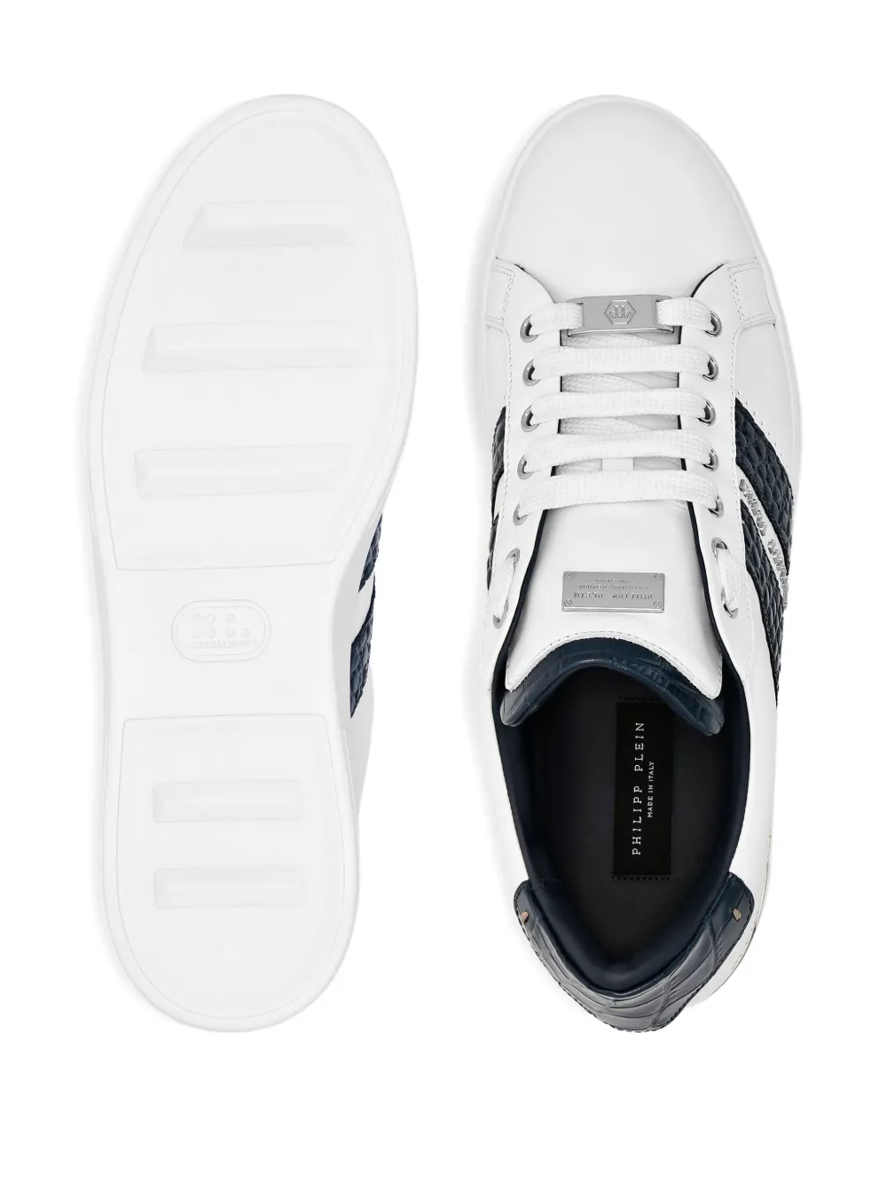 Philipp Plein leather platform sneakers White