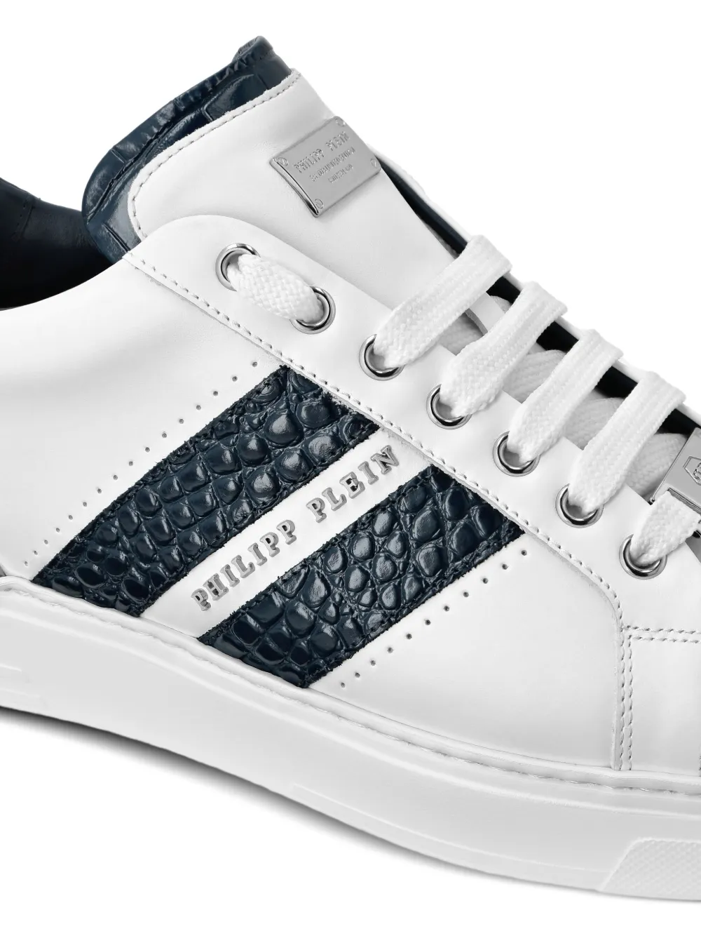 Philipp Plein leather platform sneakers White