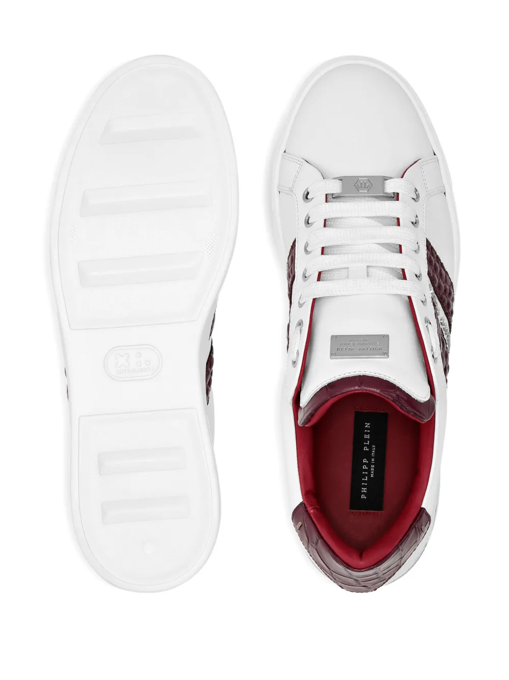 Philipp Plein Leren sneakers Wit