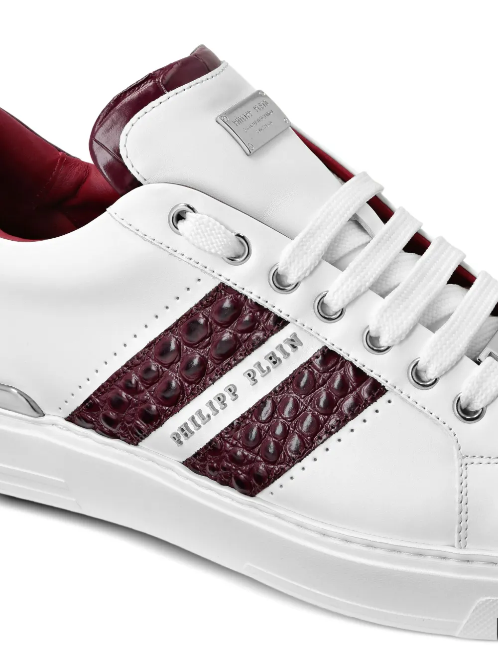 Philipp Plein Leren sneakers Wit