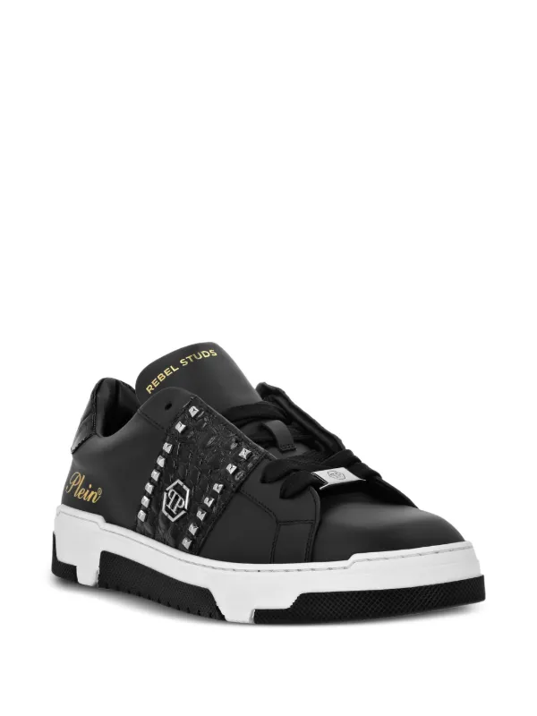 Philipp Plein スタッズ スニーカー Philipp Plein スタッズ レザースニーカー | ブラック | FARFETCH JP