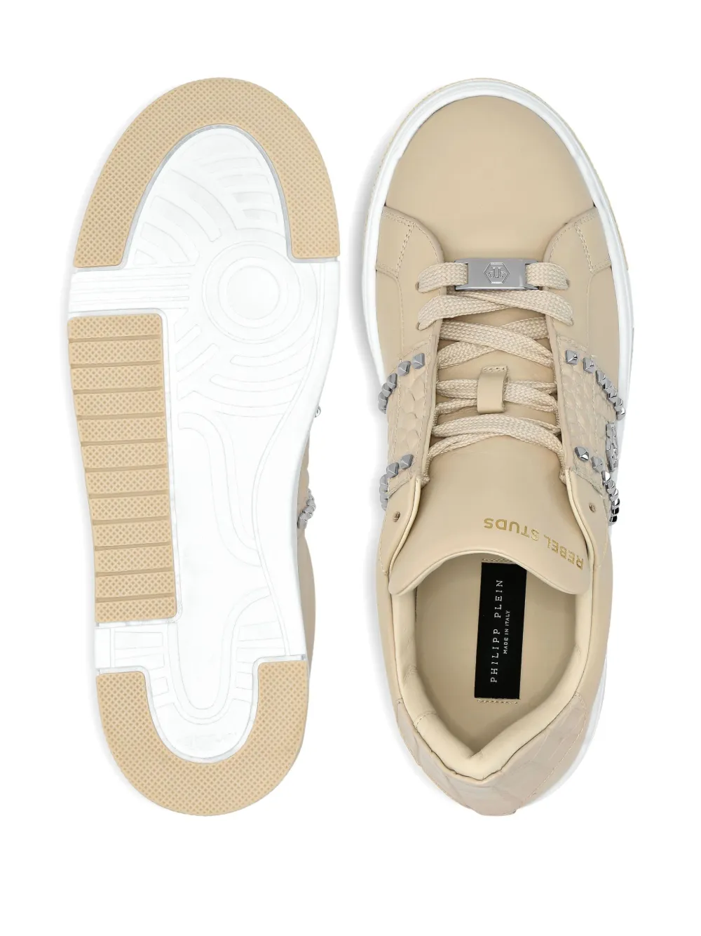 Philipp Plein stud-embellished low sneakers Neutrals