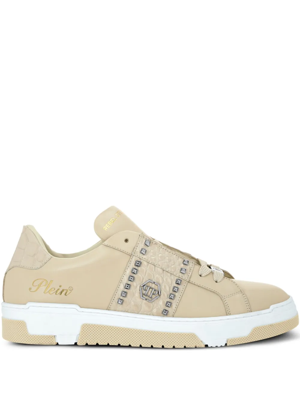 Philipp Plein stud-embellished low sneakers Neutrals