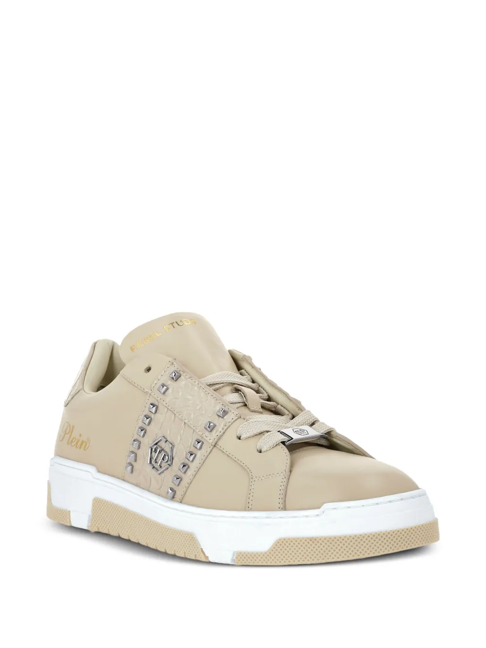 Philipp Plein stud-embellished low sneakers Neutrals