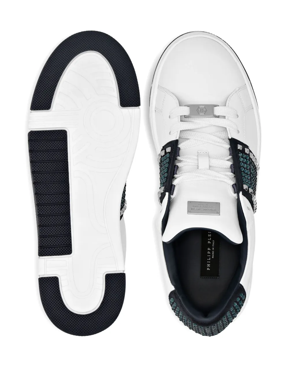 Philipp Plein Sneakers verfraaid met kristallen Wit