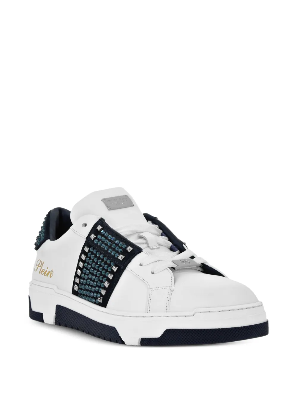Philipp Plein crystal-embellished leather sneakers | Low-Tops | Image 2