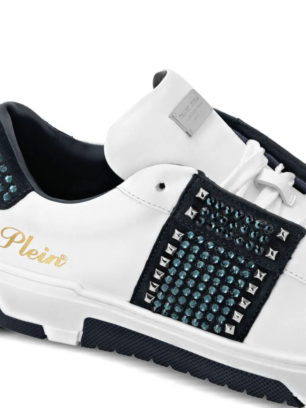 Philipp Plein Sneakers verfraaid met kristallen Wit