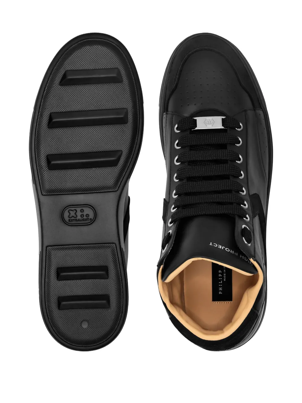 Philipp Plein Logo-patch Sneakers In Black