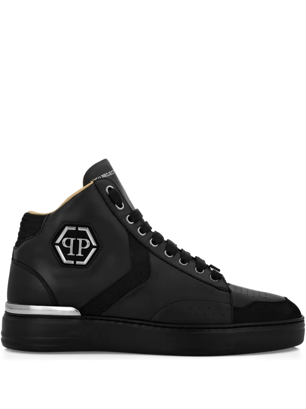 Philipp Plein Logo-patch Sneakers In Black