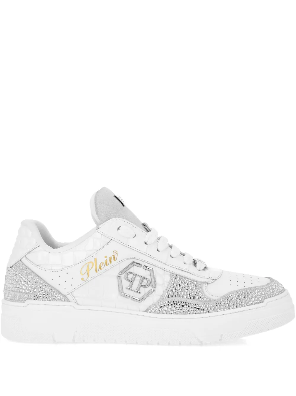 Philipp Plein crystal-embellished low-top sneakers White