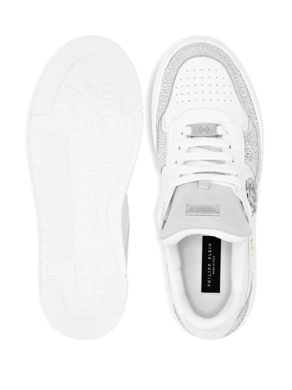Philipp Plein crystal-embellished low-top sneakers White