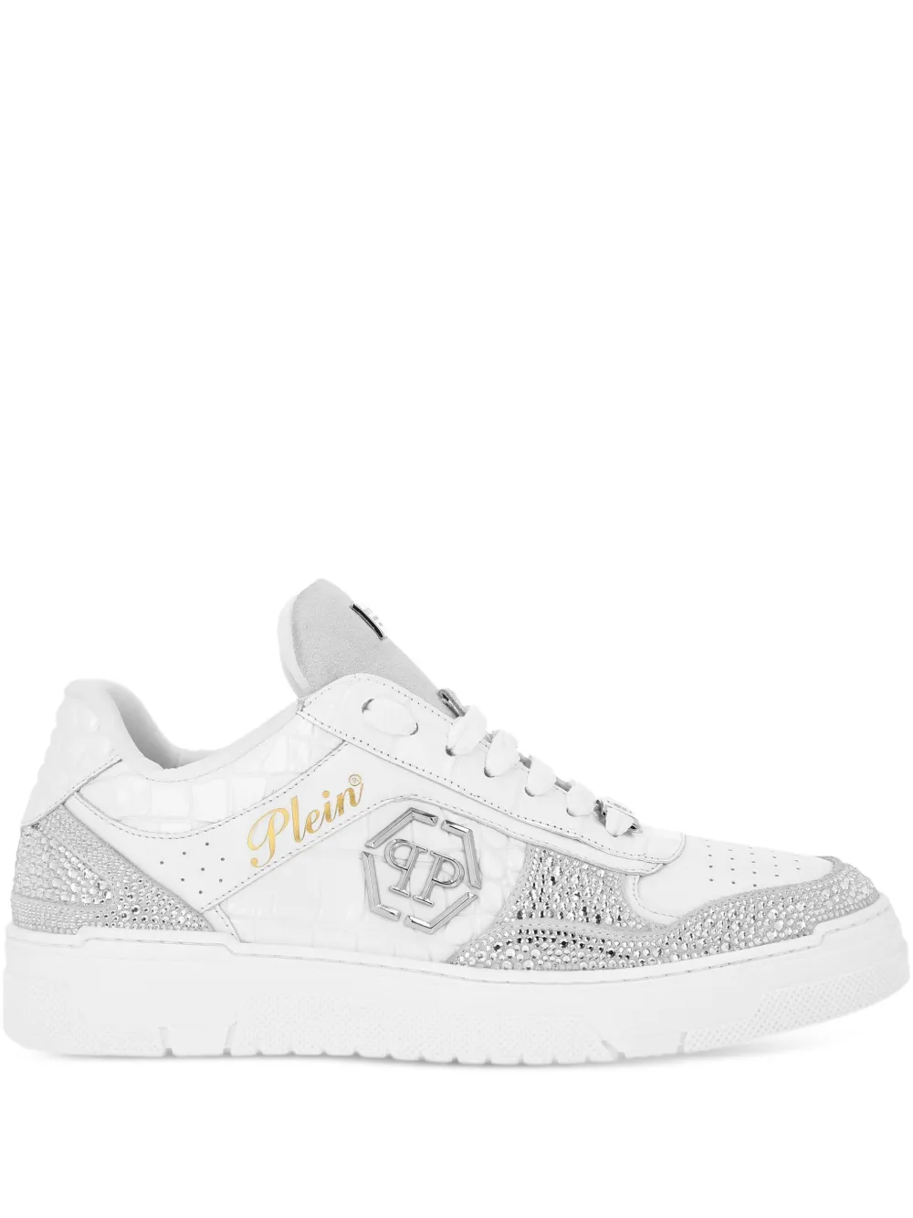 Philipp Plein crystal-embellished low-top sneakers White