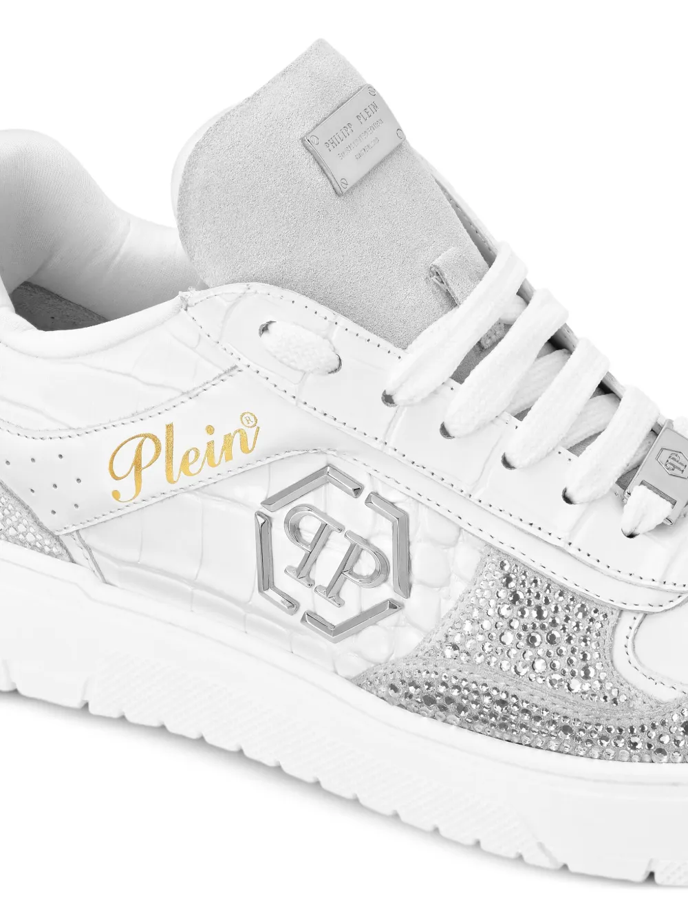 Philipp Plein crystal-embellished low-top sneakers White