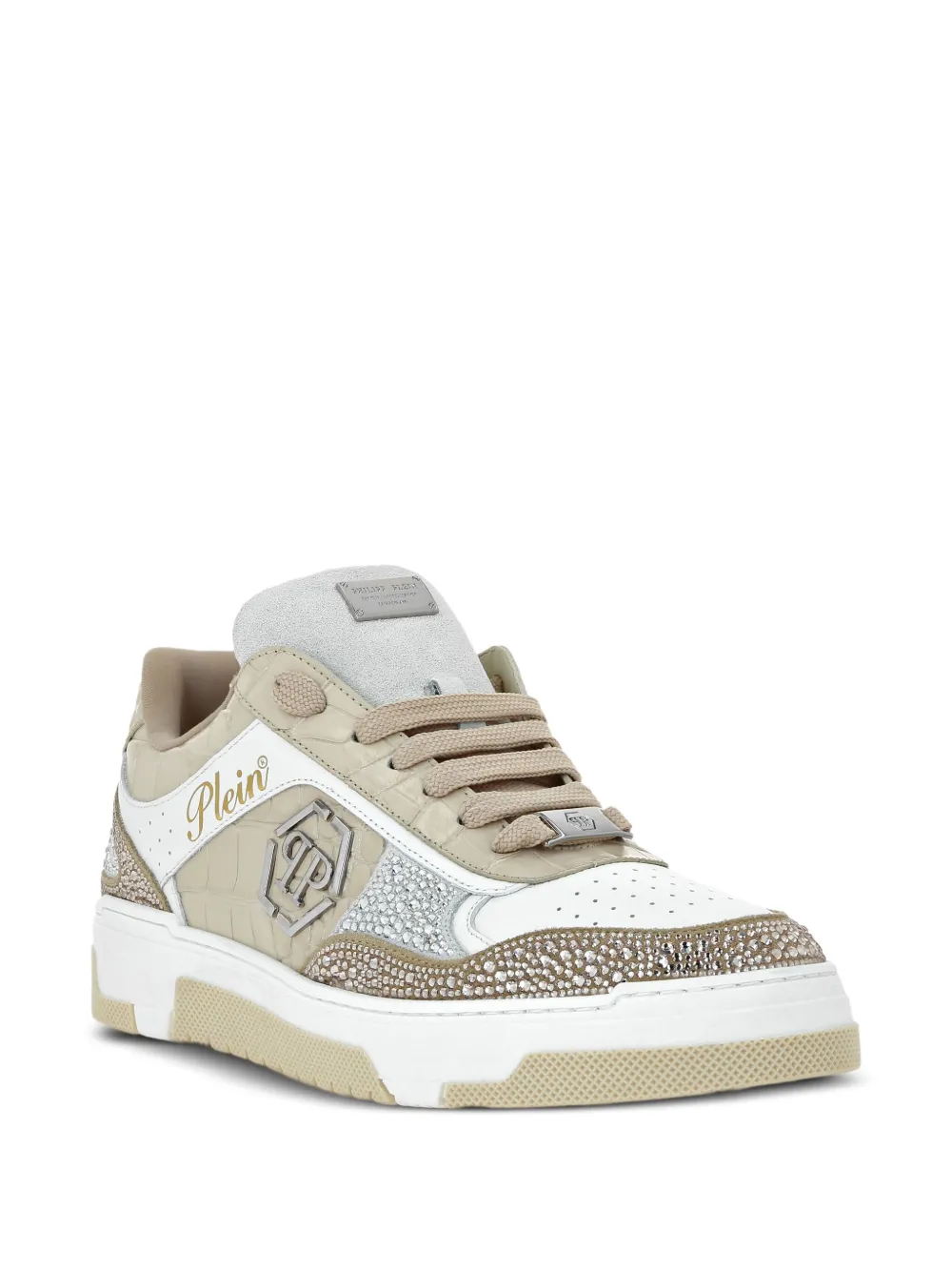 Philipp Plein crystal-embellished crocodile-effect sneakers | Low-Tops | Image 2