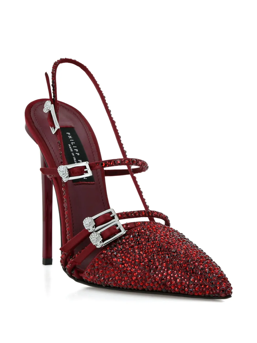 Philipp Plein multi-strap high-heel pumps Red