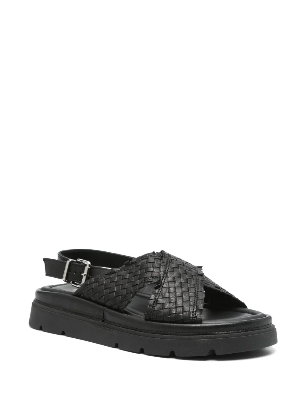 Carmens Leren sandalen Zwart