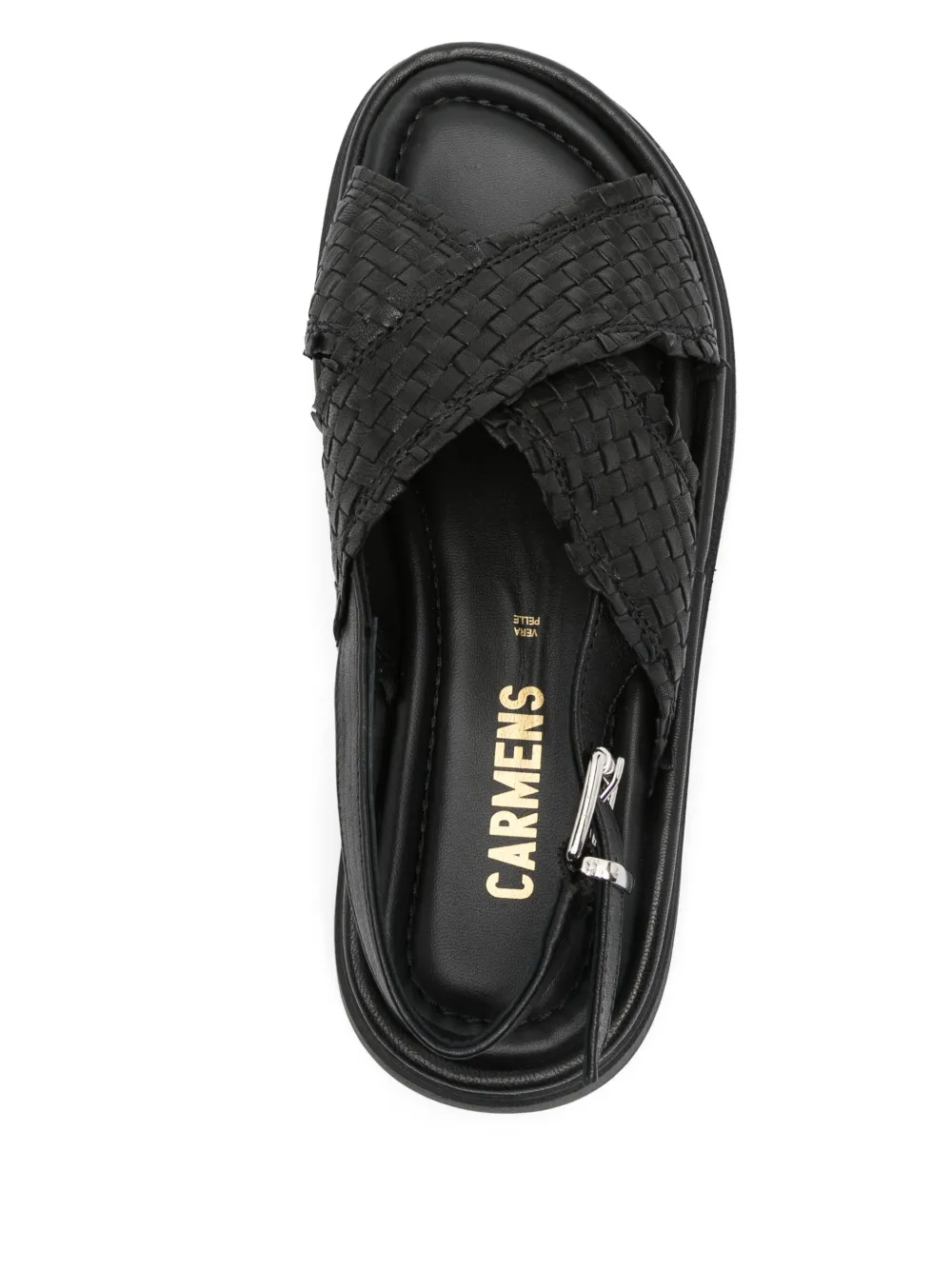Carmens Leren sandalen Zwart