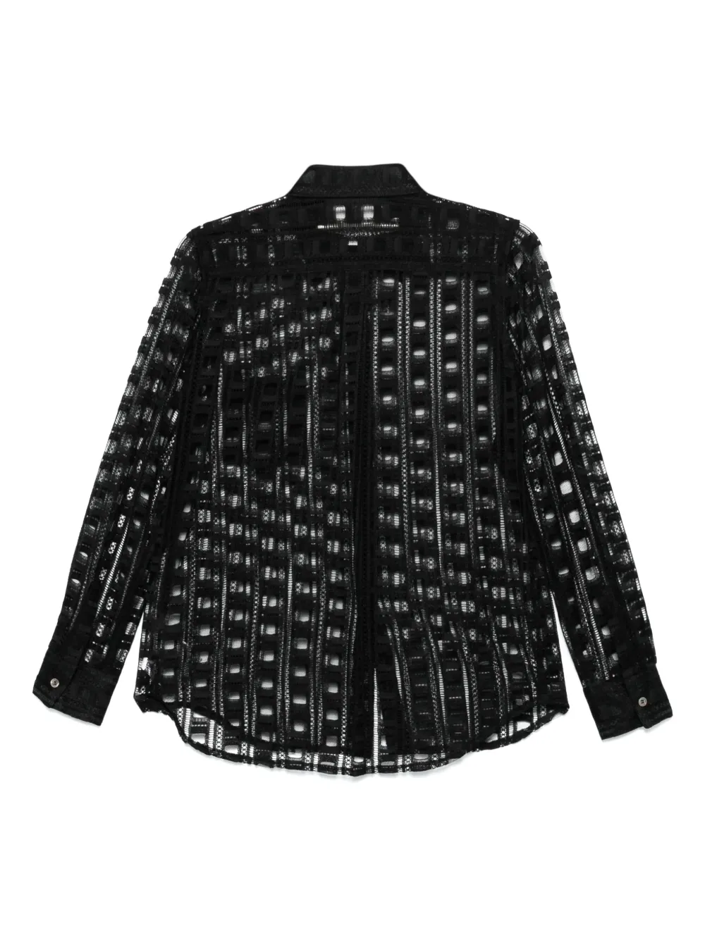 Comme Des Garçons embroidered shirt - Zwart