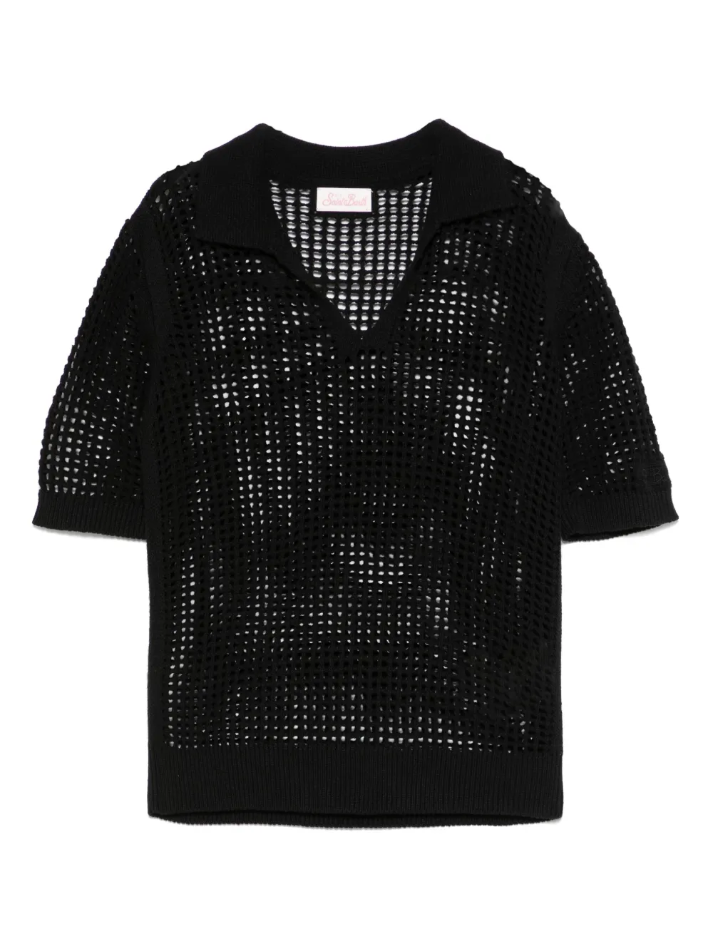 MC2 Saint Barth openwork top | Black | Image 1
