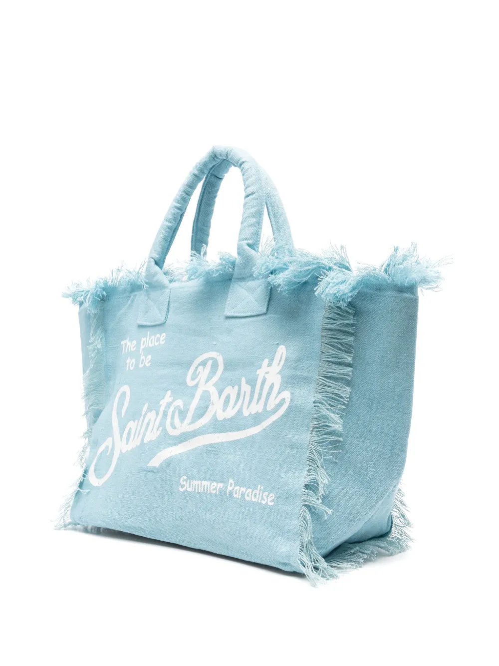 MC2 Saint Barth Katoenen shopper met logoprint Blauw