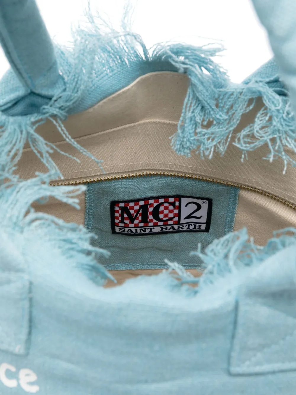 MC2 Saint Barth Katoenen shopper met logoprint Blauw
