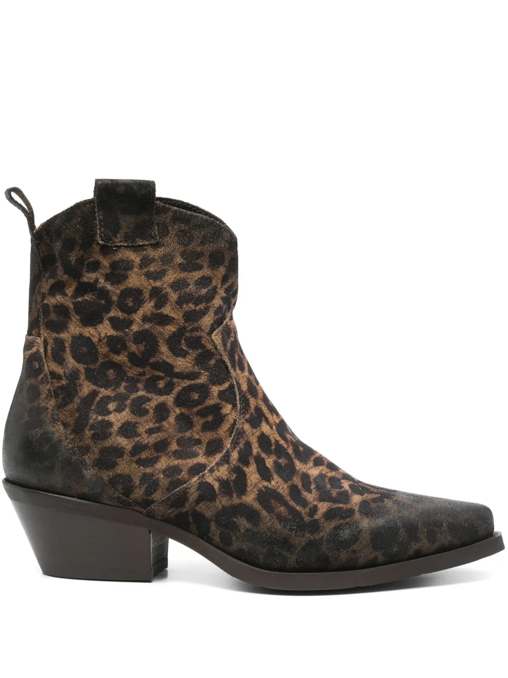 Metisse 50mm leopard-print boots Brown