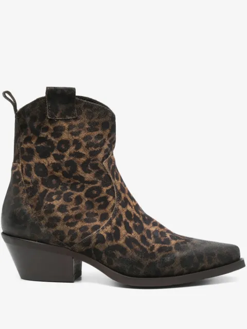 Metisse 50mm leopard-print boots