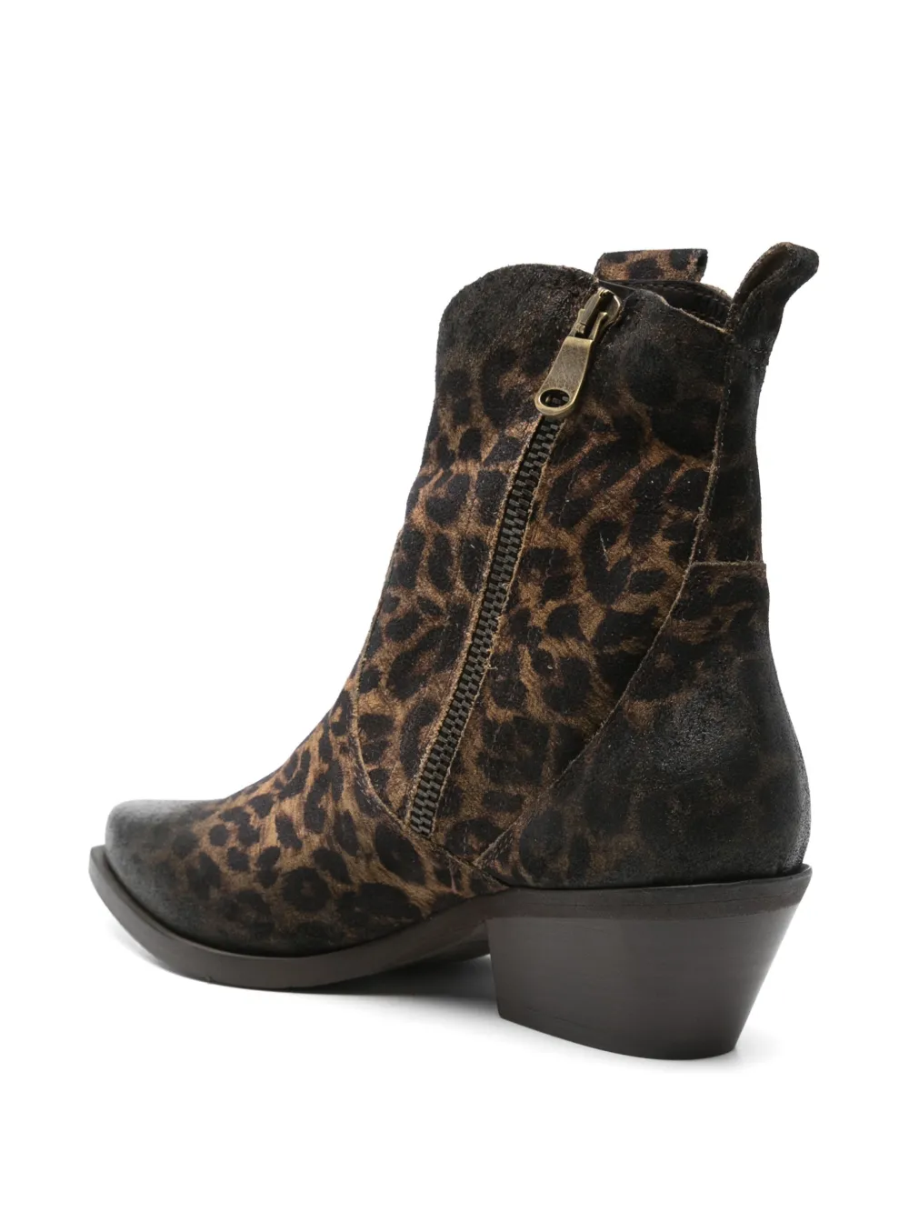 Metisse 50mm leopard-print boots Brown