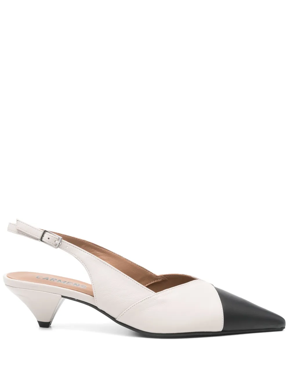 Carmens 50mm Demi Wing pumps Neutrals