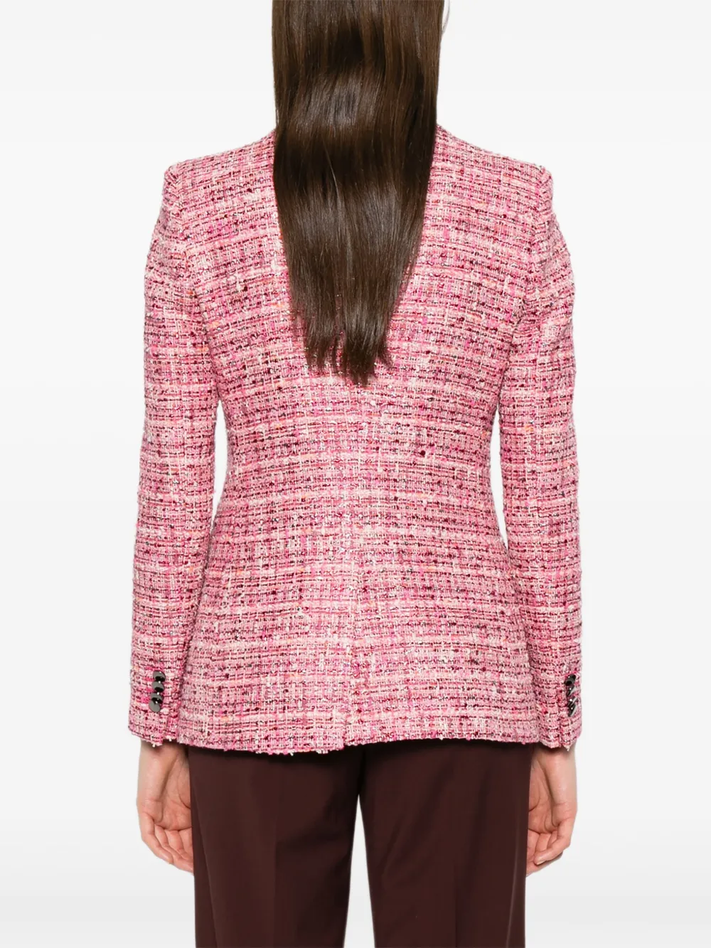 Tagliatore tweed two-button blazer Roze