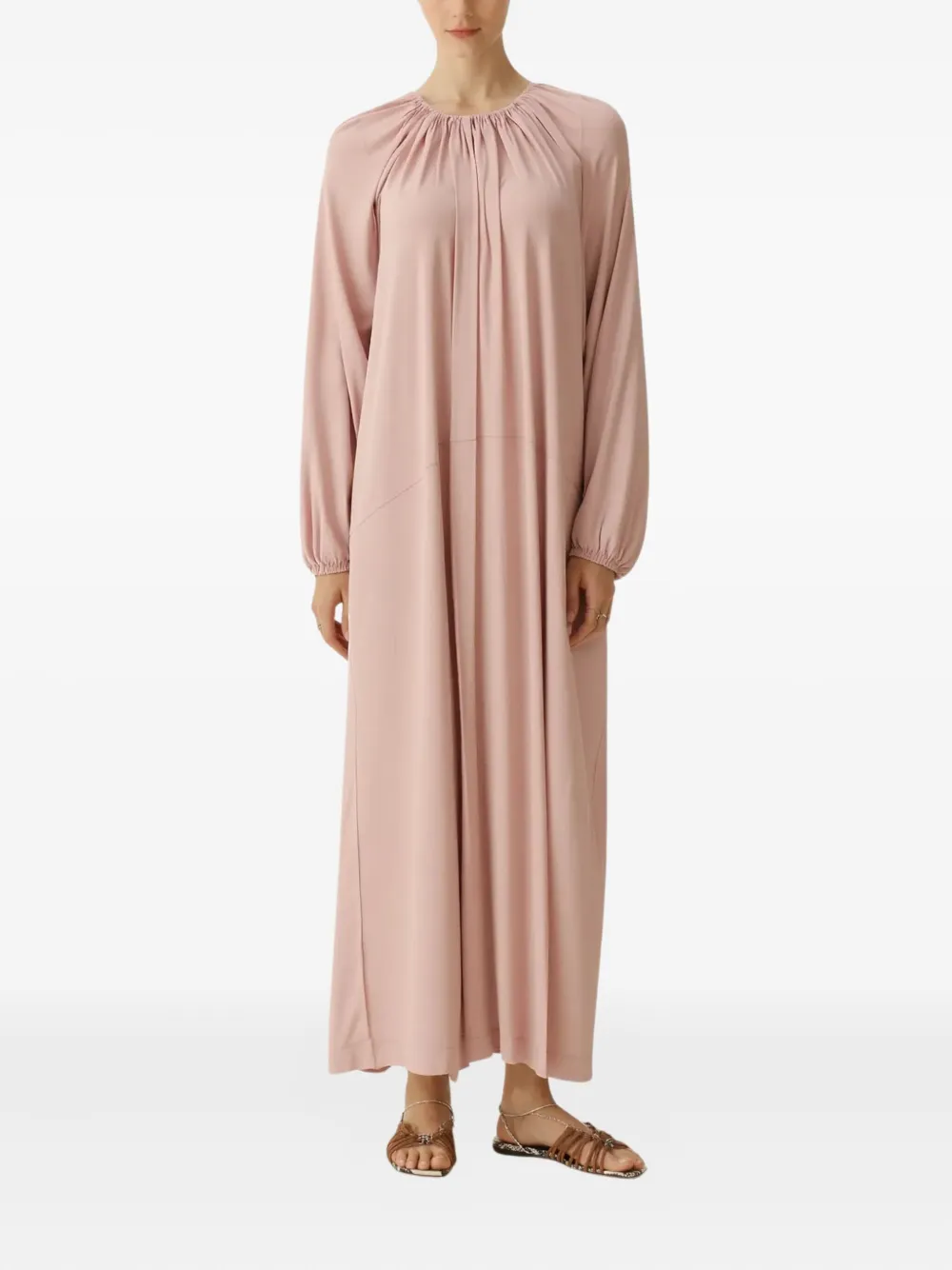 Fabiana Filippi gathered maxi dress - Roze