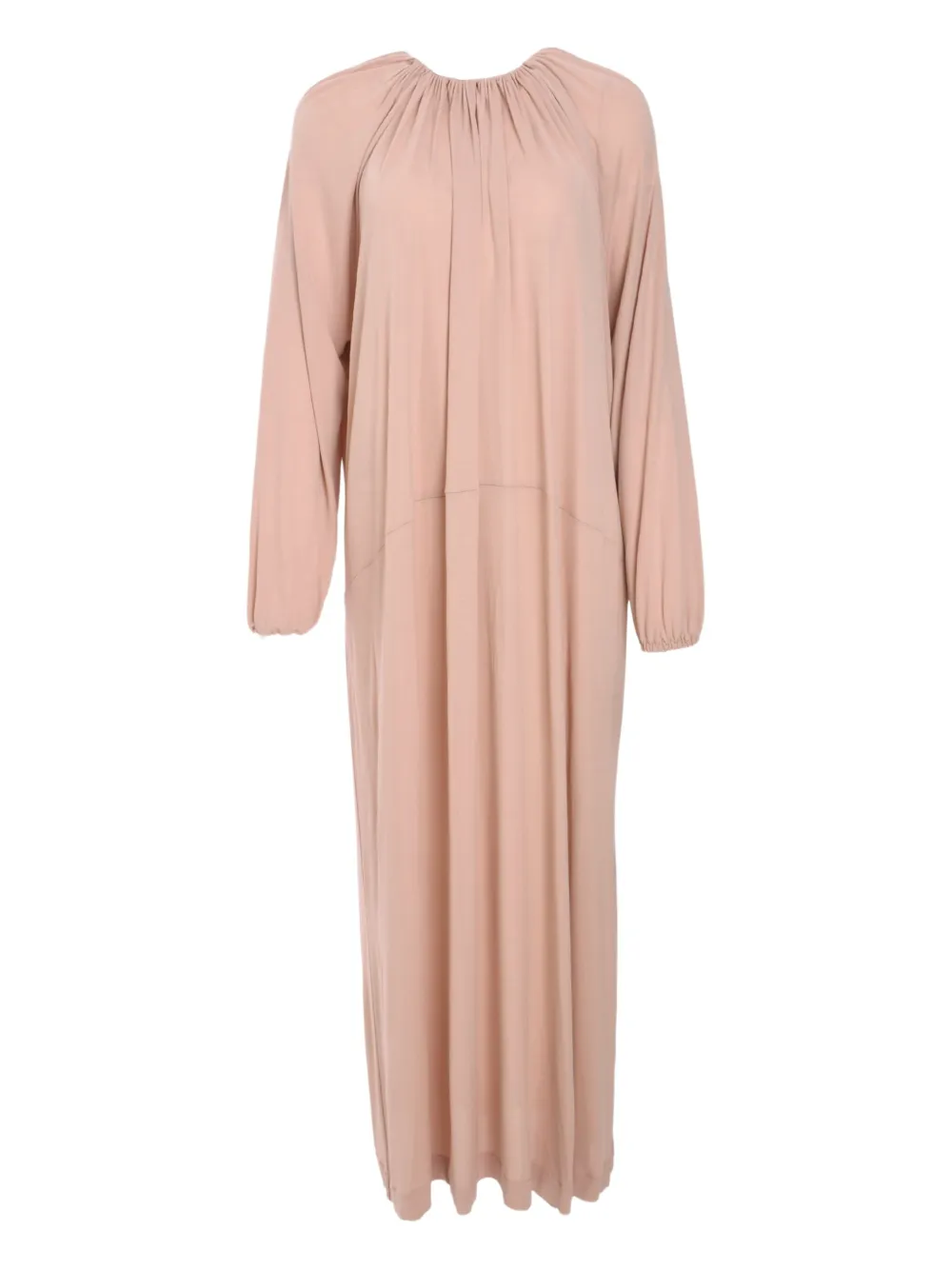 gathered maxi dress