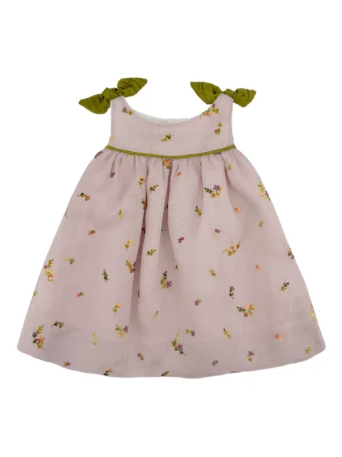 La Stupenderia floral-embroidery dress