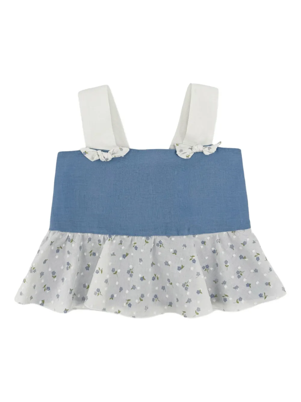 La Stupenderia linen top | Blue | Image 1
