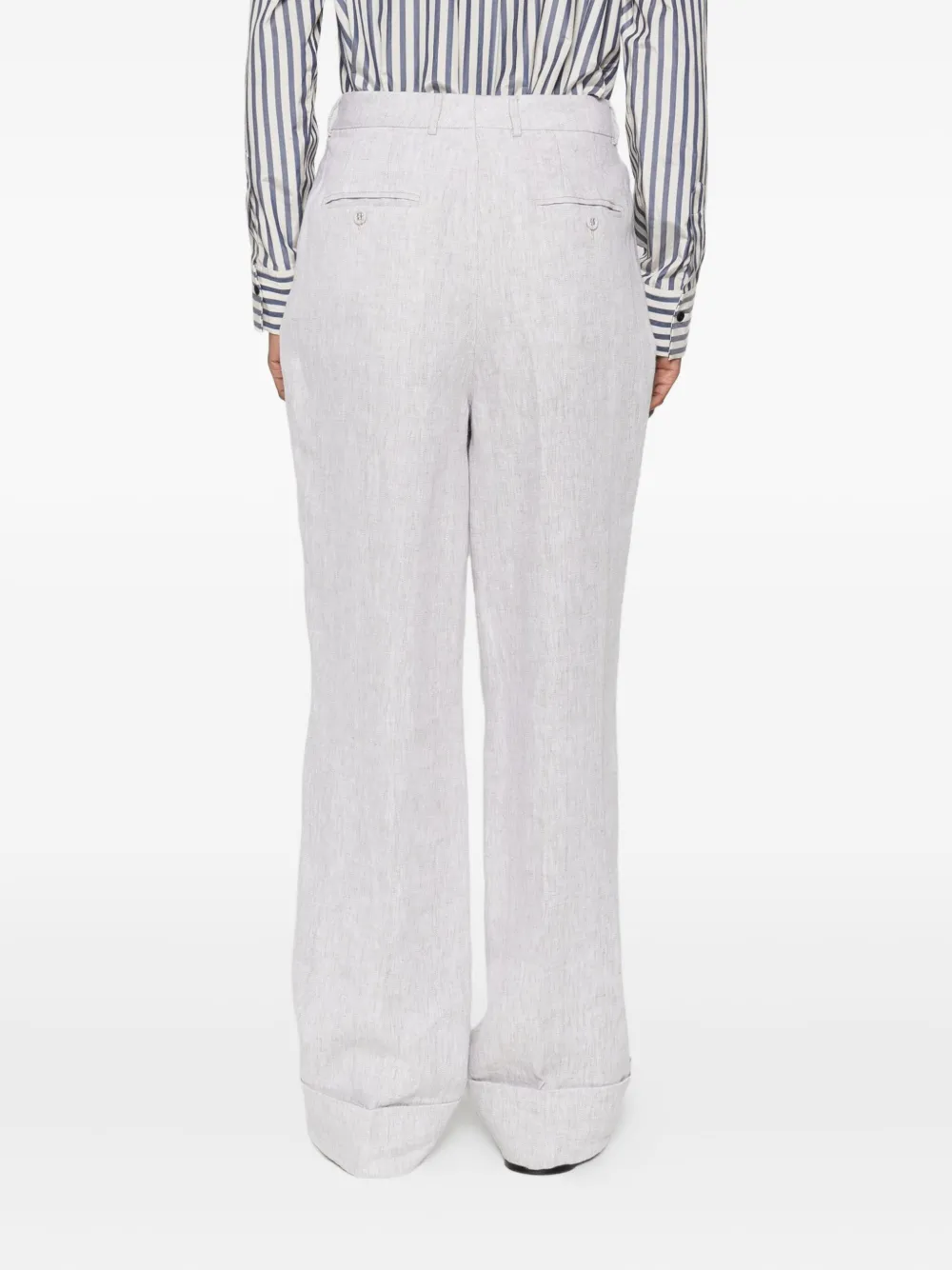 Officine Generale Broek met cuffs Beige