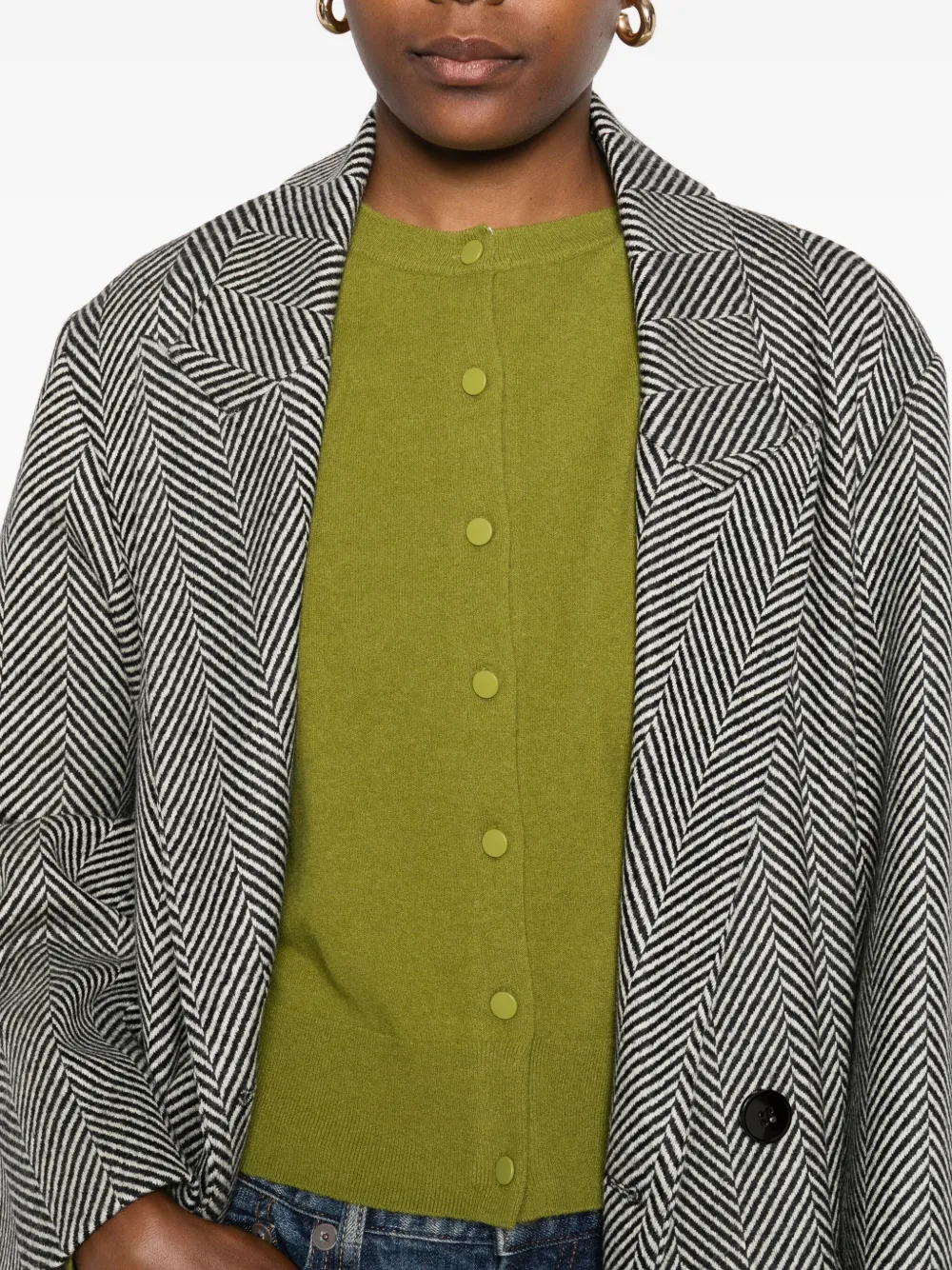 Vince Vest met knopen Groen